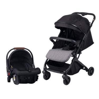 Imagem de Carrinho De Bebê Travel System Avanti Din TS Black Preto Com Bebê Conforto E Fechamento...