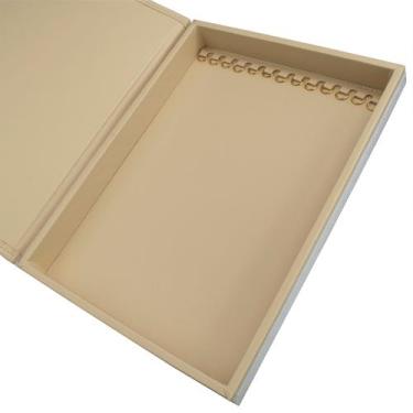 Imagem de Bandeja Napa Argola Cordão com Tampa - Pequena Baixa - Rei Dos Estojos