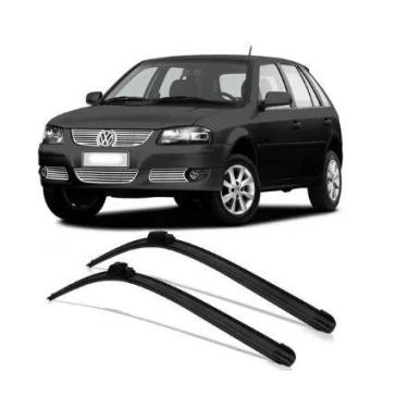 Imagem de Par Palhetas Limpador Para-brisa Silicone Gol G4 2005 À 2009 - Natela 