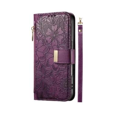 Imagem de Capa Carteira De Couro Para iPhone 17 16E 16 15 14 13 12 pro Max Com Z