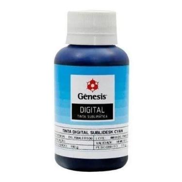 Imagem de Tinta Sublimatica Genesis Original Lacrada de Fábrica 100ml,  Cyan