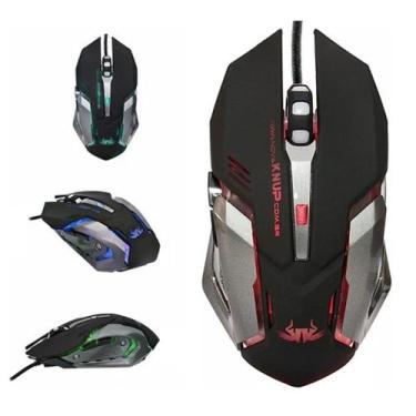 Imagem de Mouse Gamer 2400 Dpi 6 Botões Led Rgb 7 Cores Kp-v19 Tiger X - Knup