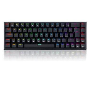 Imagem de Teclado Mecânico Gamer Redragon Castor RGB Switch Marrom Removíveis - 