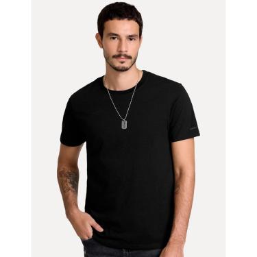 Imagem de Camiseta John John Masculina Slim Fit Simple Preto-Masculino