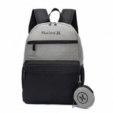 Imagem de Mochila Hurley Casual Masculina Reforçada Notebook Chaveiro Original 18 Litros-Masculino