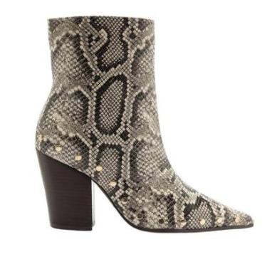 Imagem de Bota Cano Curto Snake Salto Grosso Lançamento Arezzo-Feminino