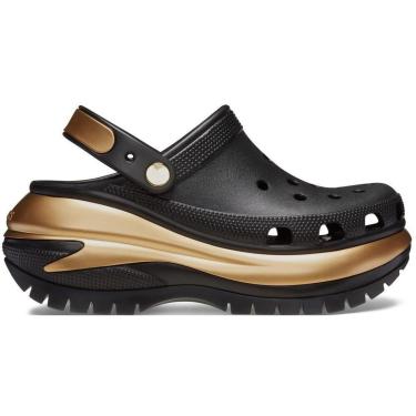 Imagem de Sandália crocs mega crush metallic clog black/gold-Unissex