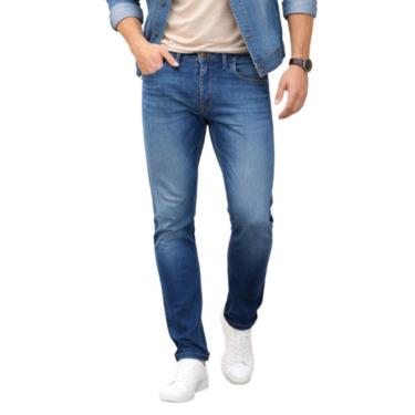 Imagem de Calça Jeans Masculina Dudalina Slim Azul Médio - 180237-Masculino
