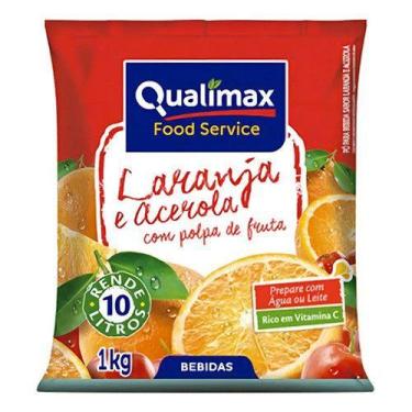 Imagem de Suco De Laranja E Acerola Em Pó 1kg Qualimax Rende 10 Litros