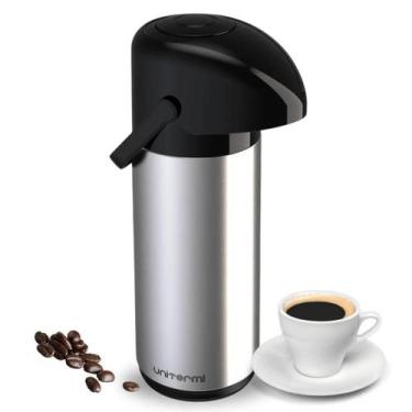 Imagem de Garrafa Térmica Para Café Verona Aço Inox 0,6 e 1 Litro Unitermi Chá L
