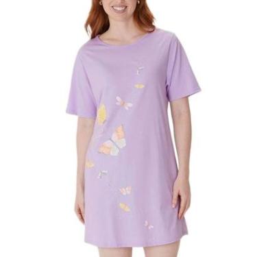 Imagem de Camisola Curta Malwee 1000131532 feminina Estampada Algodão T. P/XGG-Feminino