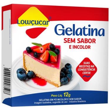 Imagem de Gelatina Sem Sabor Incolor Lowçucar 12G