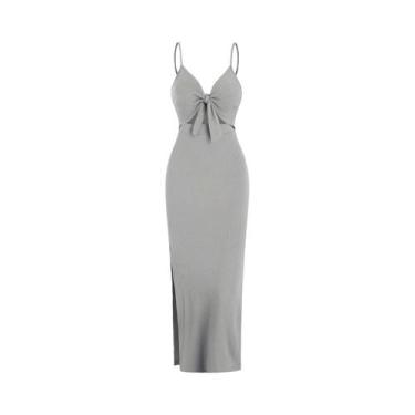 Imagem de Vestido De Malha Sem Mangas Para Mulheres, Sexy, Costas Descobertas, S