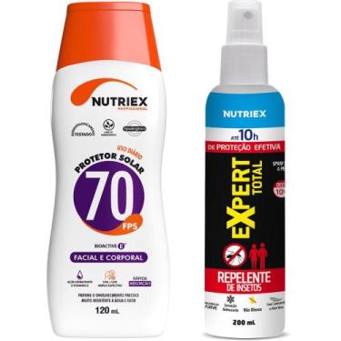 Imagem de Protetor Solar Facial e Corporal 70 FPS 120ml com Repelente 200ml NUTR