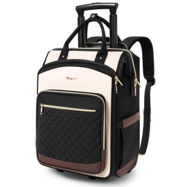 Imagem de Mochila com Rodinhas Arcoyard para Notebook 15,6" Bege e Marrom