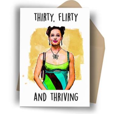 Imagem de Cartão de Aniversário Thirty & Flirty, Romântico e Ousado, com Envelop