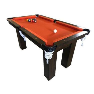 Imagem de MESA DE SINUCA BILHAR SNOOKER - Rm3 BASE BASE DE PEDRA - LARANJA - BIL