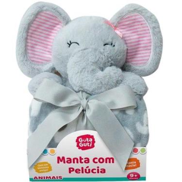Imagem de Manta Infantil com Pelucia DM TOYS Animais DMB6745, ELEFANTE