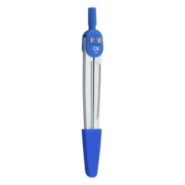 Imagem de Compasso Escolar Metal 106P Com Protetor De Ponta CIS Azul, Azul