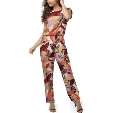 Imagem de Macacão DeMillus Fashion 44018 Estampa Exclusiva Microfibra Elástica C