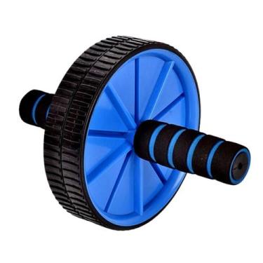 Imagem de Roda De Exercício Azul Para Abdominais Roda Dupla Com Apoio - ZStorm