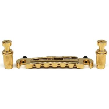 Imagem de Ponte guitarra wraparound turn over SL1 Dourada 2 pivô KOREA - SPIRIT