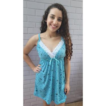 Imagem de Camisola de Amamentação Maternidade Abre facil renda pós cirurgico - P