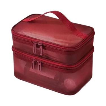 Imagem de Bolsa De Viagem Transparente De Grande Capacidade Com Malha, Organizad