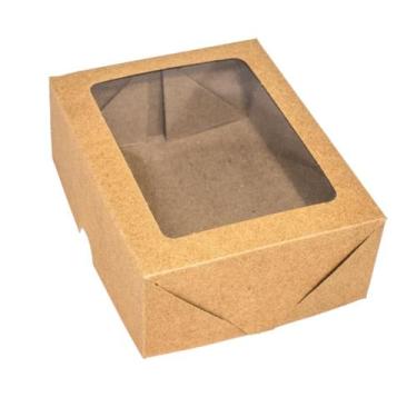 Imagem de Caixa Para Presente Kraft Com Visor - 14x11x5 - 100 Uni - Salvo Embala