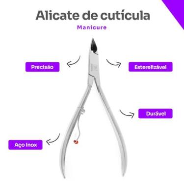 Imagem de Alicate Profissional de Cutícula em Aço Inoxidável Dilcintia