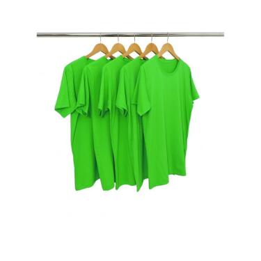 Imagem de Kit 5 Camisetas Masculinas de Algodão Premium Básica Lisa-Masculino