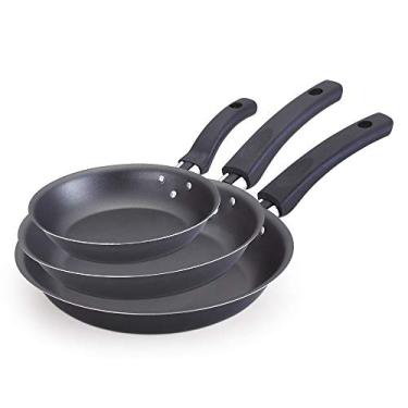 Imagem de Conjunto Frigideiras Francesa Extra-flon N. 18, 20, 22 Aluminio Oliveira Conjunto Frigideiras Francesa Extra-flon N. 18, 20, 22 Preta No Voltagev