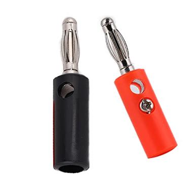 Imagem de Conector banana, vermelho + preto + amarelo + verde + azul 4 mm plugue banana com parafusos de fixação para escolas para engenheiros para residências para laboratórios para entusiastas de