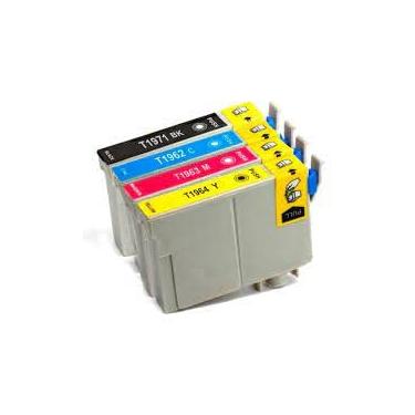 Imagem de KIT 4 CARTUCHOS DE TINTA COMPATÍVEIS T1971 T1962 T1963 T1964 CYMBK|TX620FWD TX560WD T42WD|MMC