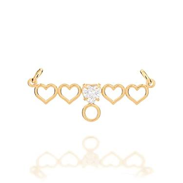 Imagem de Pingente canga corações Branco-542389-Rommanel Cor: Branco