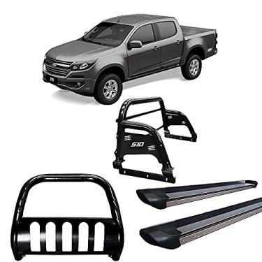 Imagem de Kit Quebra Mato+Estribo Pers +Santo Anto H3 S-10 12/20 Preto