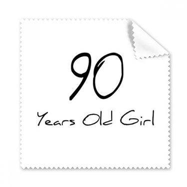 Imagem de 90 anos de idade para meninas, tecido de limpeza de longevidade, limpador de óculos, 5 peças