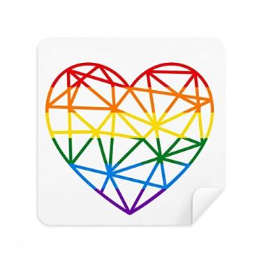 Imagem de Rainbow Gay LGBT Lenço de limpeza de tela de tecido de camurça com modelagem lésbica, 2 unidades