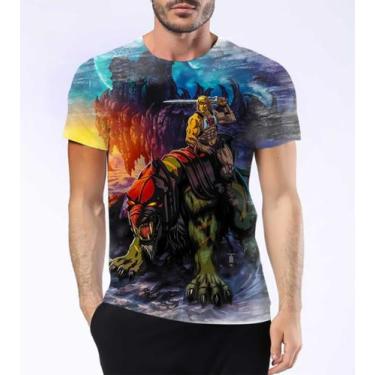 Imagem de Camiseta Camisa He-Man Desenho Mestre Do Universo Força 9 - Estilo Kra