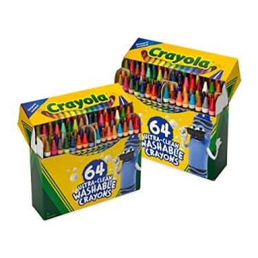 Imagem de Crayola 64ct Ultra Clean Washable Crayons, 2 Pack Bulk Crayon Set, Gift for Kids