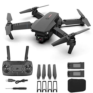 Imagem de E88 Pro Drone 4k com câmera de alta definição WiFi FPV Quadcóptero RC dobrável Câmera única, 2 * baterias