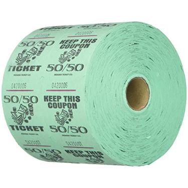 Imagem de Bilhetes verdes 50/50: rolo de 1000