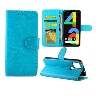Imagem de YUNCHAO Caixa de telefone Para Google Pixel 4a 5G Texture Couro Capa Protetora Horizontal Flip com Suporte e Slots para Cartões, Carteira e Moldura para Fotos capa para celular