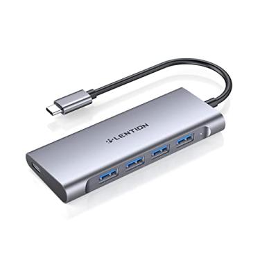 Imagem de LENTION USB C Hub com 4x USB 3.0, Carregamento Tipo C Compatível com MacBook Pro 2016-2023, Novo Mac Air/Surface, Chromebook, Adaptador Multiporta Tipo C Driver Stable (CB-C31, Cinza Espacial)