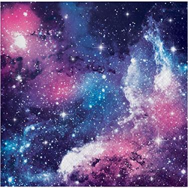Imagem de Creative Converting Guardanapos para bebidas Galaxy Party 12,7 cm, roxo