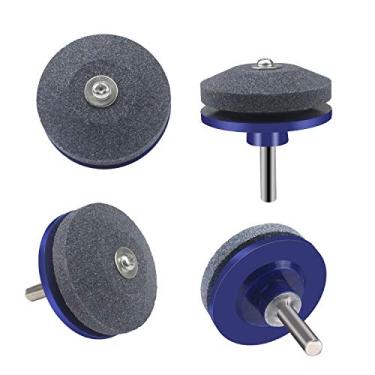 Imagem de mycheng Pacote com 4 Apontador de cortador de grama Afiador de Lâmina Apontador de Lâmina Ferramenta de Jardim para Broca Elétrica