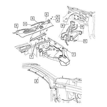 Imagem de Mangueira de arruela Mopar 55157431AC para-brisa (frente) Jeep Commander Grand Cherokee