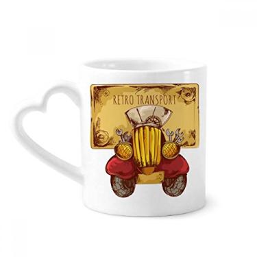 Imagem de Caneca de café de cerâmica para transporte de carro vintage da Grã-Bretanha Reino Unido Copo de coração de vidro