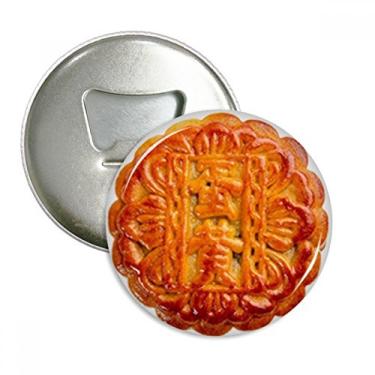 Imagem de Ovo Gema Lua Bolo Meio Outono Festival Abridor de Garrafas Imã de Geladeira Emblema Multifuncional