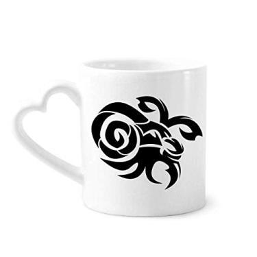 Imagem de Caneca Constelação Capricórnio Signo do Zodíaco Caneca Café Cerâmica Copo de Coração de Vidro